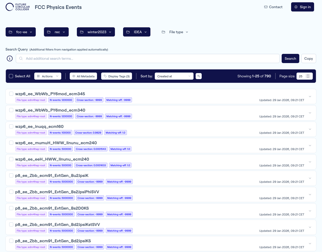 FCC Physics Events website.